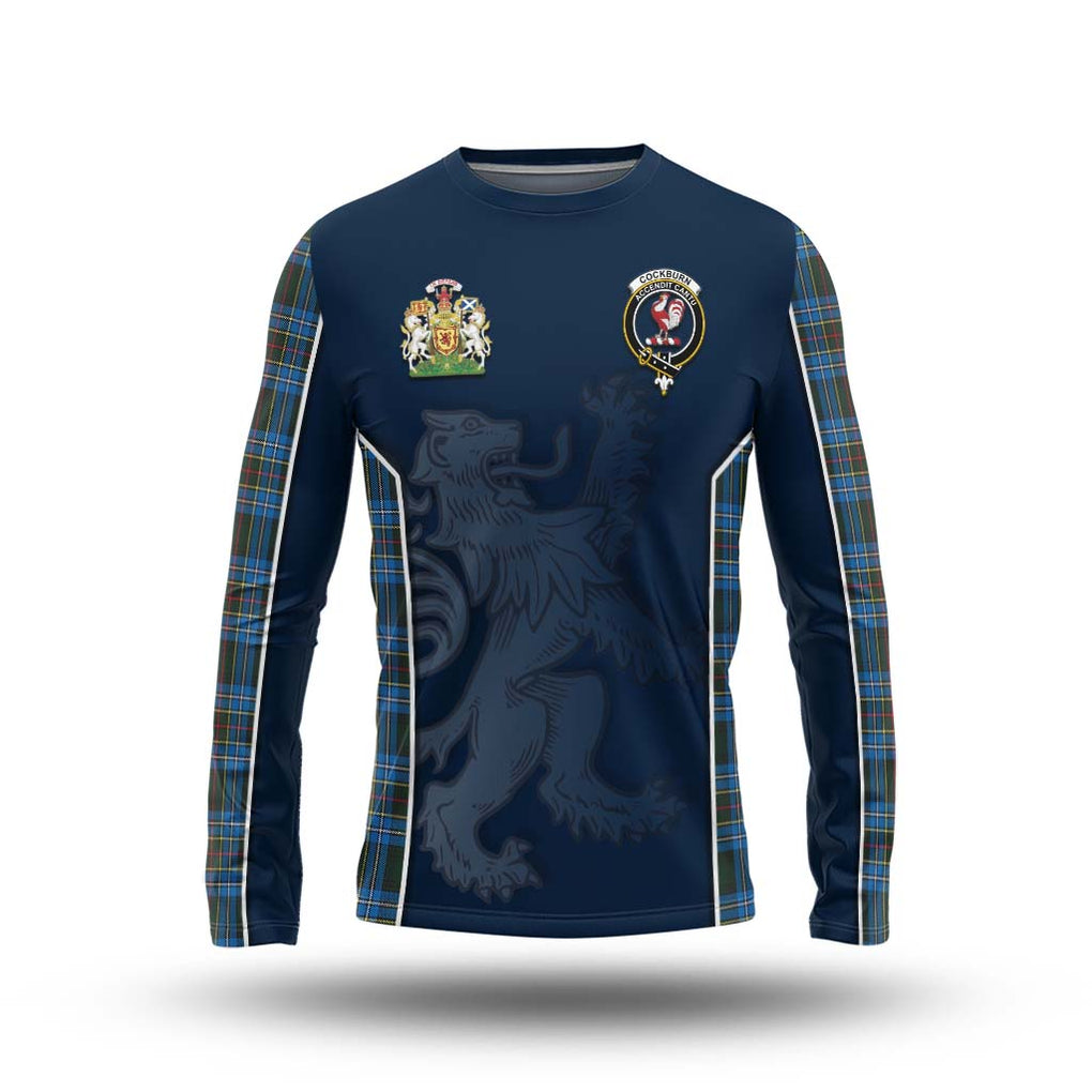 Cockburn Modern Tartan Long Sleeve T-Shirt with Family Crest and Lion Rampant Vibes Sport Style Unisex - Tartan Vibes Clothing