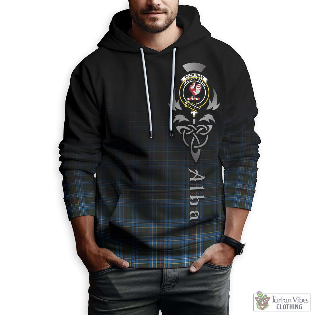 Tartan Vibes Clothing Cockburn Modern Tartan Hoodie Featuring Alba Gu Brath Family Crest Celtic Inspired