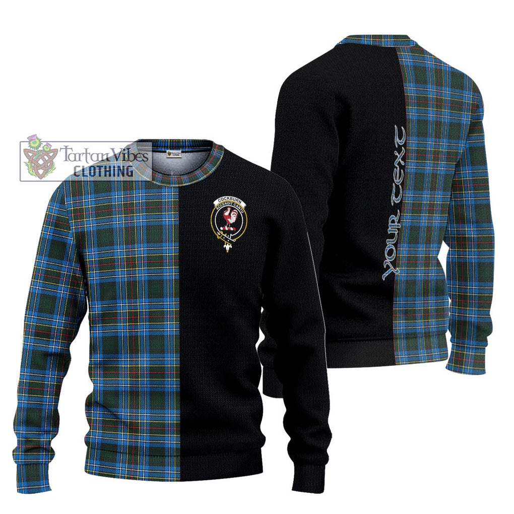 Cockburn Modern Tartan Knitted Sweater with Family Crest and Half Of Me Style Unisex - Tartanvibesclothing Shop