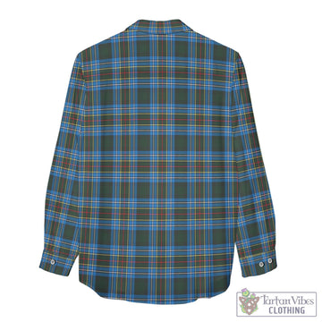 Cockburn Modern Tartan Women's Casual Shirt with Family Crest