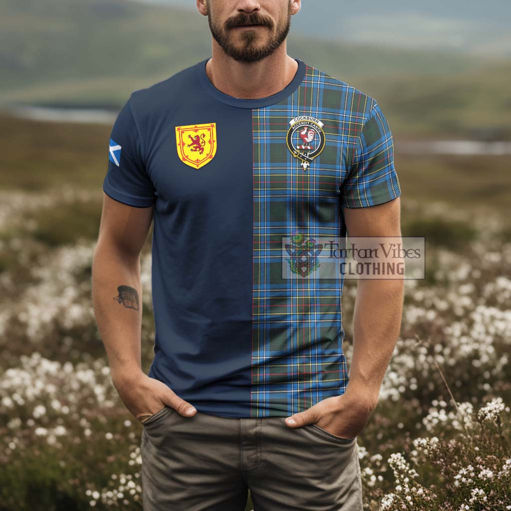 Tartan Vibes Clothing Cockburn Modern Tartan T-Shirt Alba with Scottish Lion Royal Arm Half Style