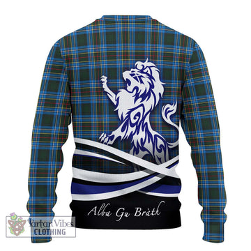 Cockburn Modern Tartan Ugly Sweater with Alba Gu Brath Regal Lion Emblem