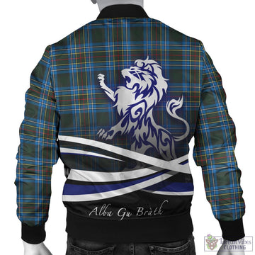 Cockburn Modern Tartan Bomber Jacket with Alba Gu Brath Regal Lion Emblem