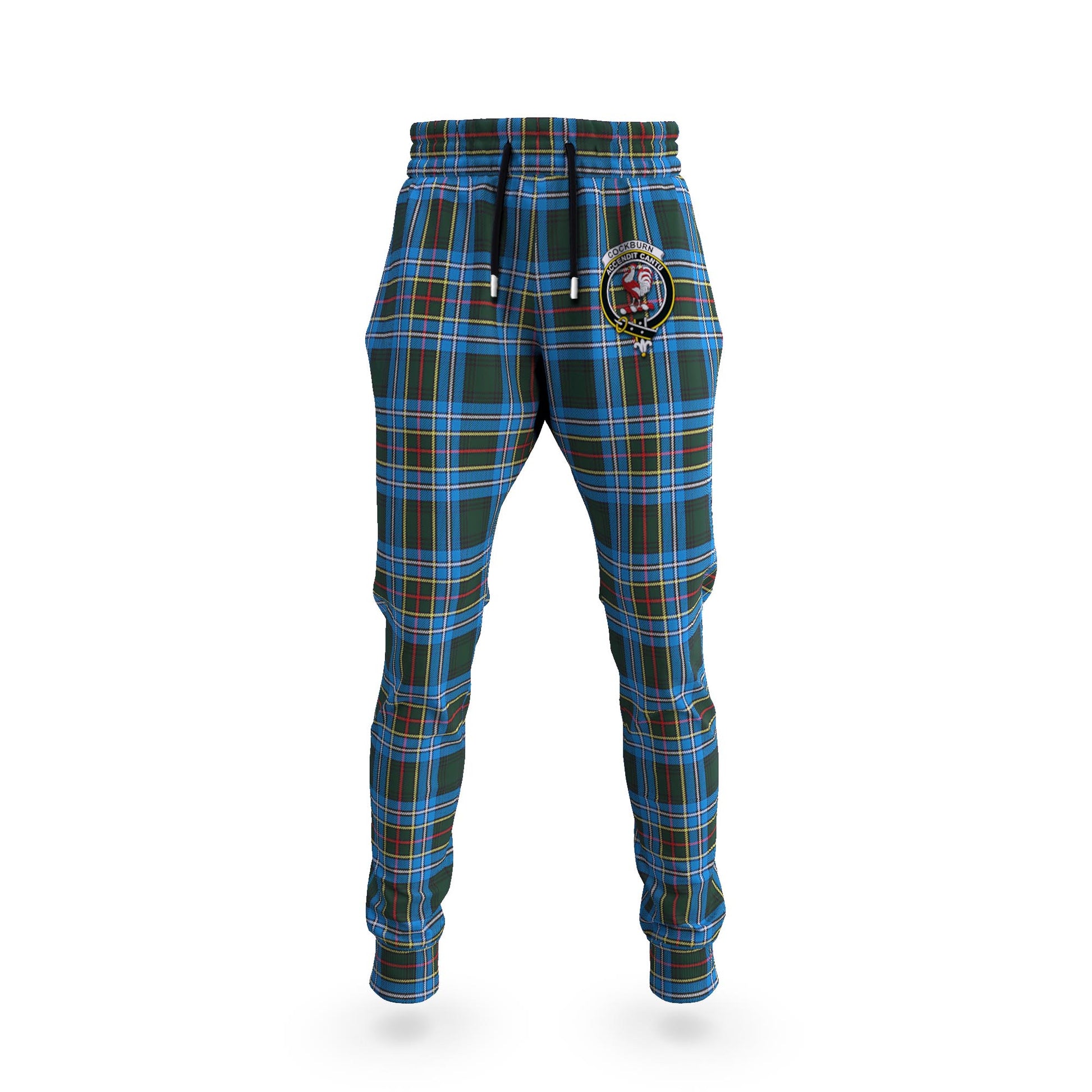 Cockburn Modern Tartan Joggers Pants with Family Crest 5XL - Tartan Vibes Clothing