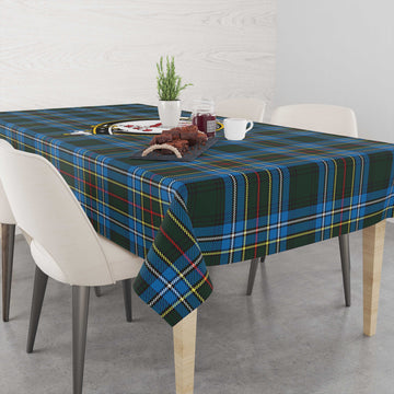 Cockburn Modern Tartan Tablecloth with Family Crest