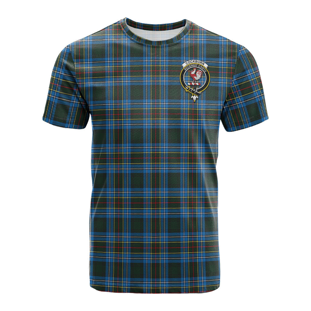 Cockburn Modern Tartan T-Shirt with Family Crest - Tartan Vibes Clothing