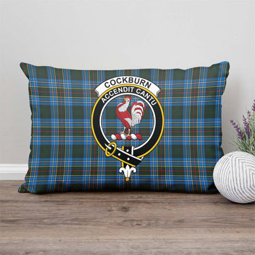 Cockburn Modern Tartan Pillow Cover with Family Crest