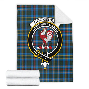 Cockburn Modern Tartan Blanket with Family Crest