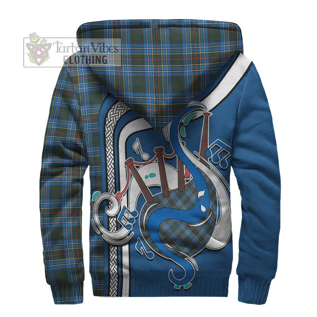 Cockburn Modern Tartan Sherpa Hoodie with Epic Bagpipe Style - Tartanvibesclothing Shop