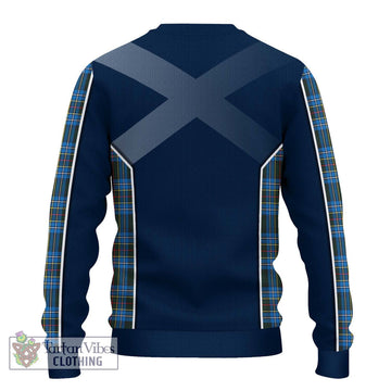 Cockburn Modern Tartan Ugly Sweater with Family Crest and Lion Rampant Vibes Sport Style