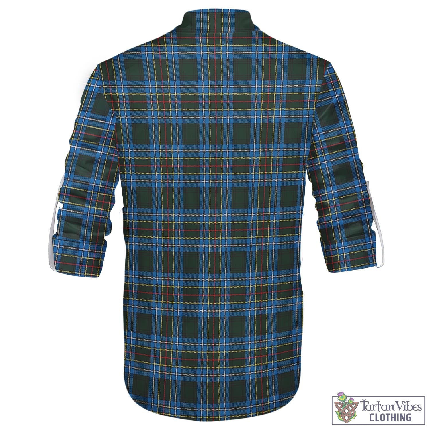 Tartan Vibes Clothing Cockburn Modern Tartan Men's Scottish Traditional Jacobite Ghillie Kilt Shirt