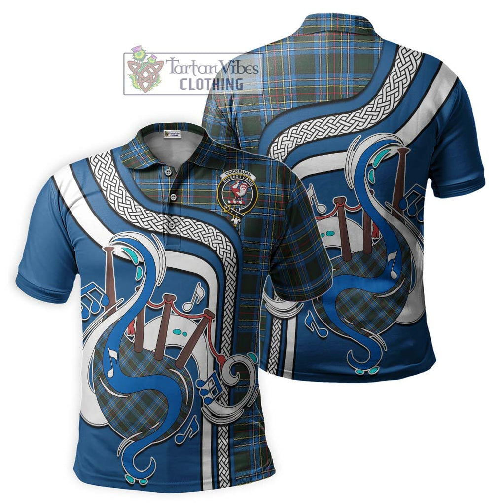 Tartan Vibes Clothing Cockburn Modern Tartan Polo Shirt with Epic Bagpipe Style