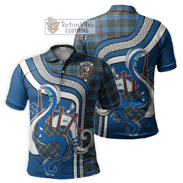 Cockburn Modern Tartan Polo Shirt with Epic Bagpipe Style