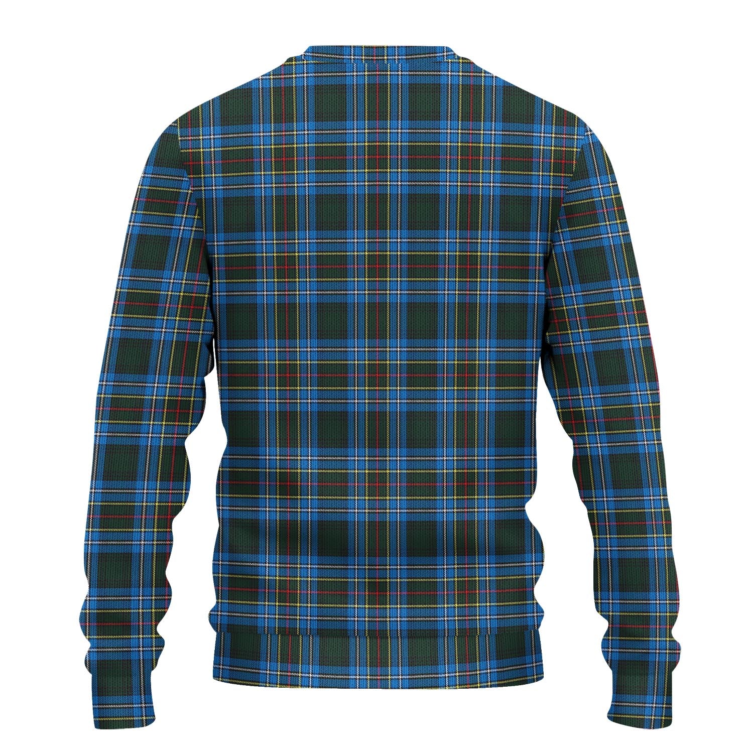 Cockburn Modern Tartan Knitted Sweater with Family Crest - Tartanvibesclothing