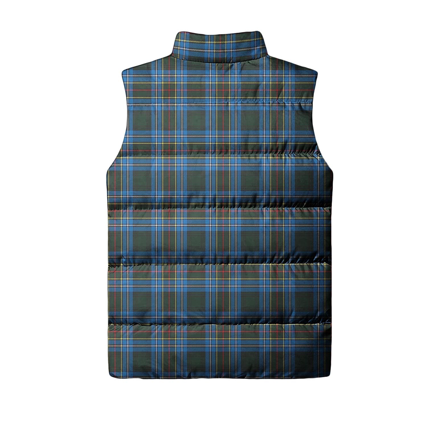 Cockburn Modern Tartan Sleeveless Puffer Jacket with Family Crest - Tartanvibesclothing