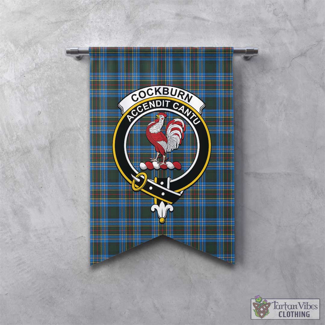 Cockburn Modern Tartan Gonfalon, Tartan Banner with Family Crest ...