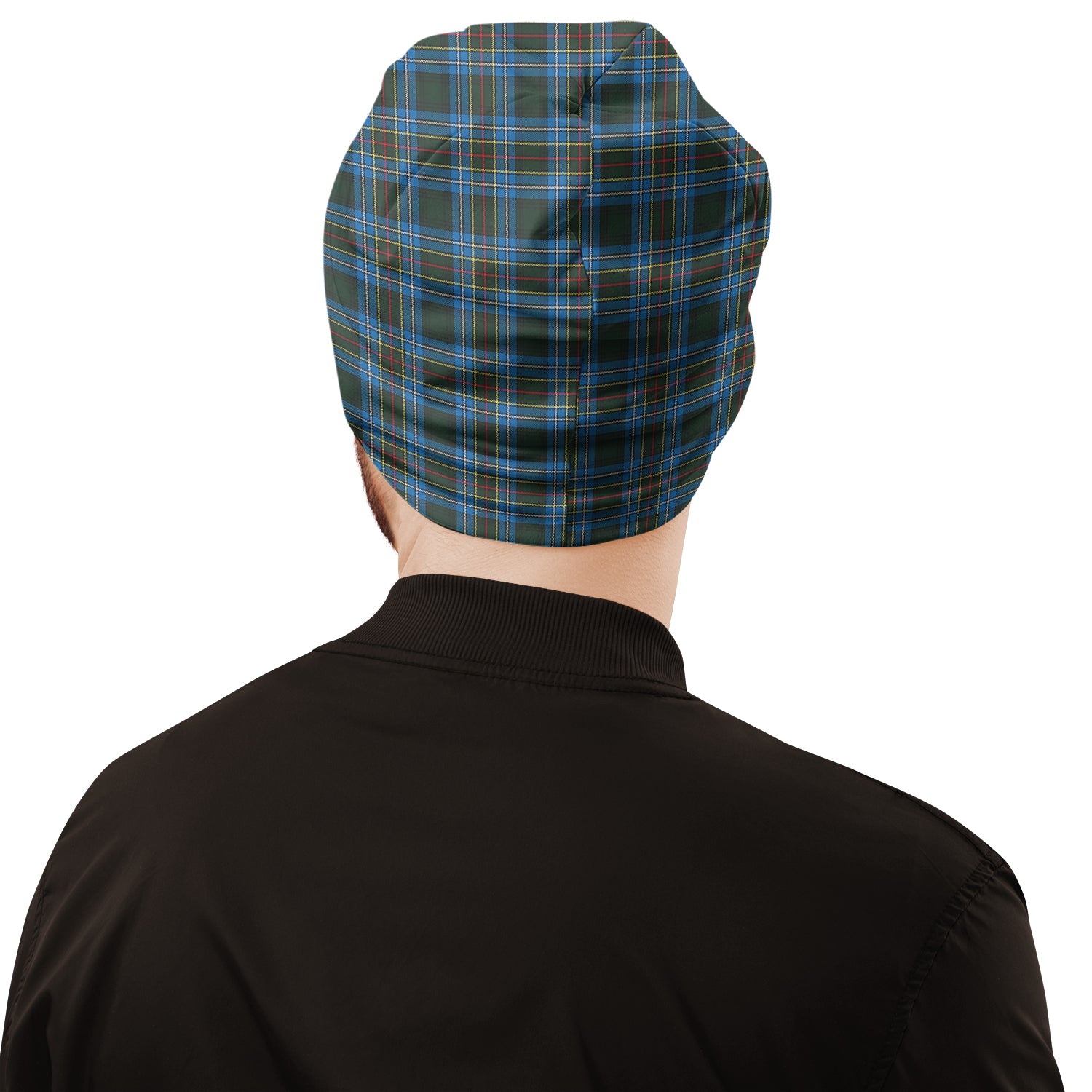 Cockburn Modern Tartan Beanies Hat with Family Crest - Tartan Vibes Clothing