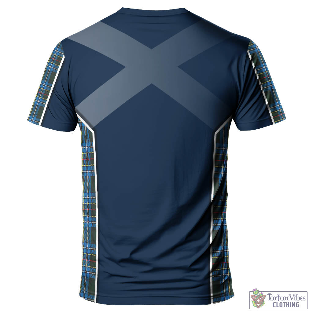 Tartan Vibes Clothing Cockburn Modern Tartan T-Shirt with Family Crest and Scottish Thistle Vibes Sport Style