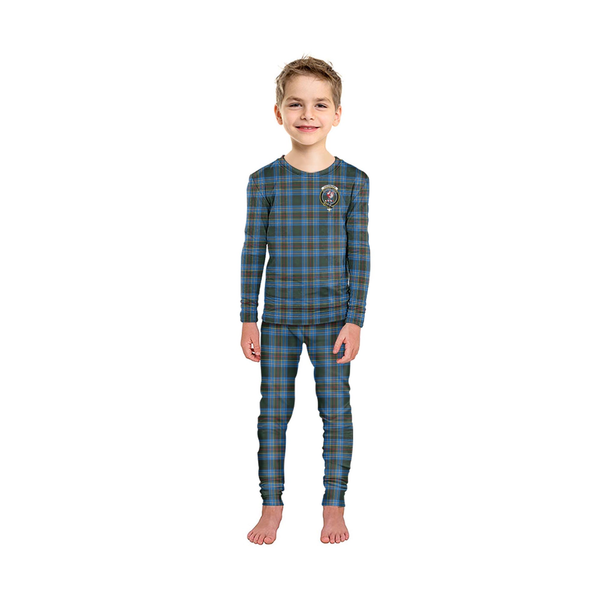 Cockburn Modern Tartan Pajamas Family Set with Family Crest - Tartan Vibes Clothing