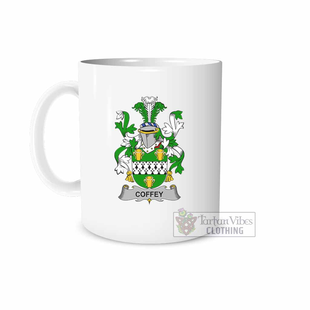 Tartan Vibes Clothing Coffey Irish Clan Coat of Arms Ceramic Mug