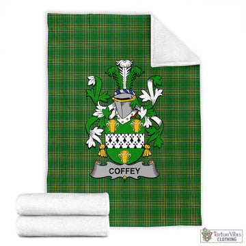 Coffey Irish Clan Tartan Blanket with Coat of Arms