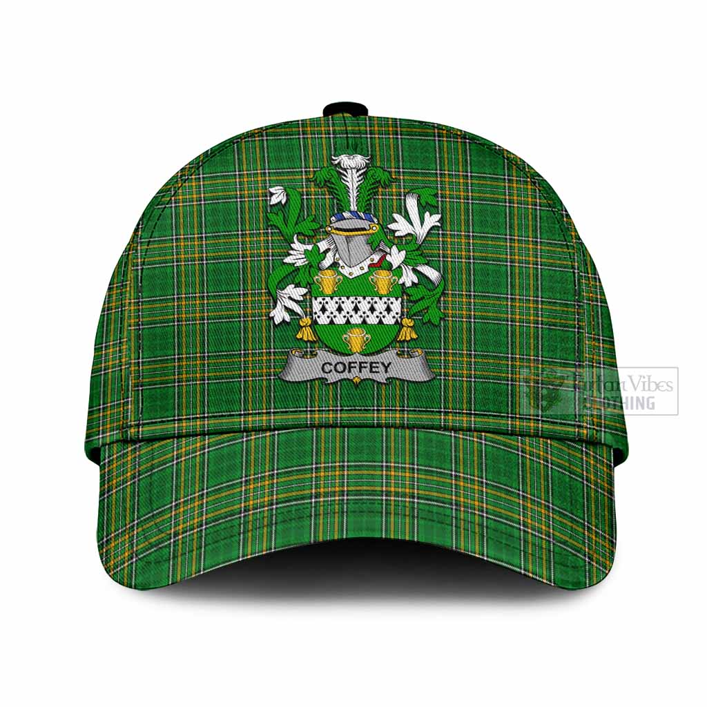 Tartan Vibes Clothing Coffey Irish Clan Tartan Classic Cap with Coat of Arms