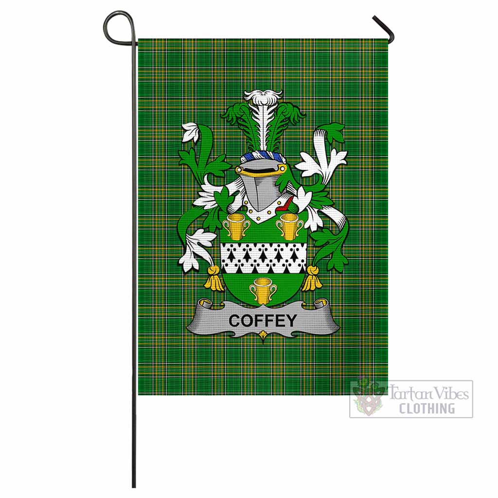 Tartan Vibes Clothing Coffey Irish Clan Flag with Coat of Arms