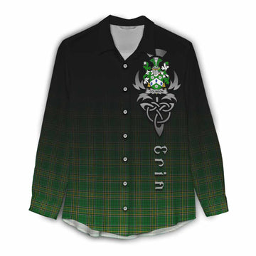 Colinson Irish Clan Women's Casual Shirt with Coat of Arms Erin Go Bragh Celtic Inspired Female - Tartan Vibes Clothing