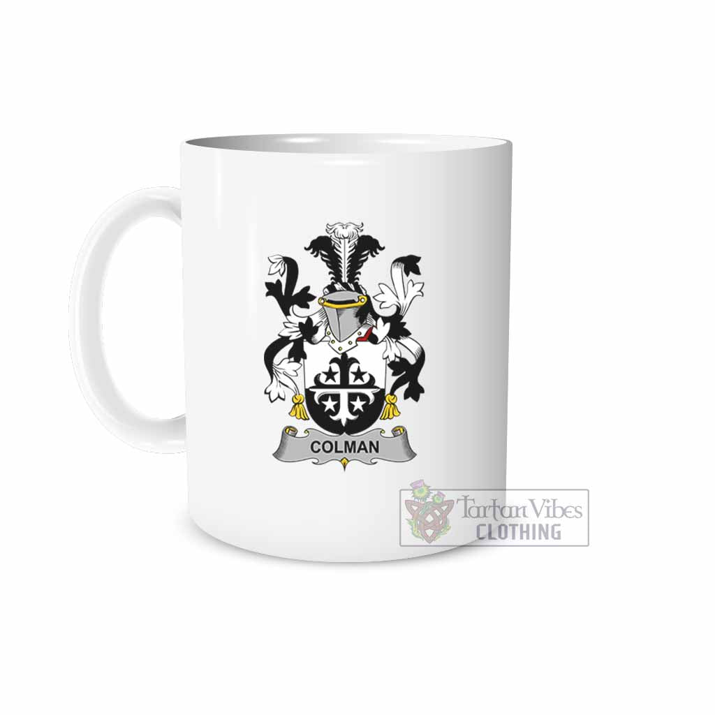 Colman Irish Clan Coat of Arms Ceramic Mug White - 2D-tartanvibesclothing