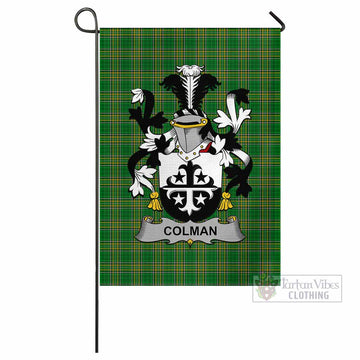 Colman Irish Clan Tartan Flag with Coat of Arms