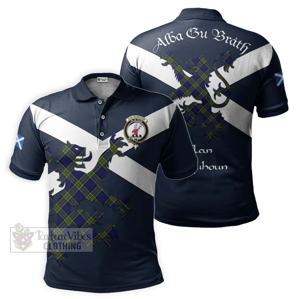 Tartan Vibes Clothing Colquhoun Tartan Lion Rampant Polo Shirt – Proudly Display Your Heritage with Alba Gu Brath and Clan Name