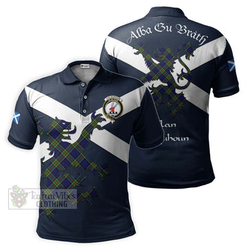 Colquhoun Tartan Lion Rampant Polo Shirt  Proudly Display Your Heritage with Alba Gu Brath and Clan Name