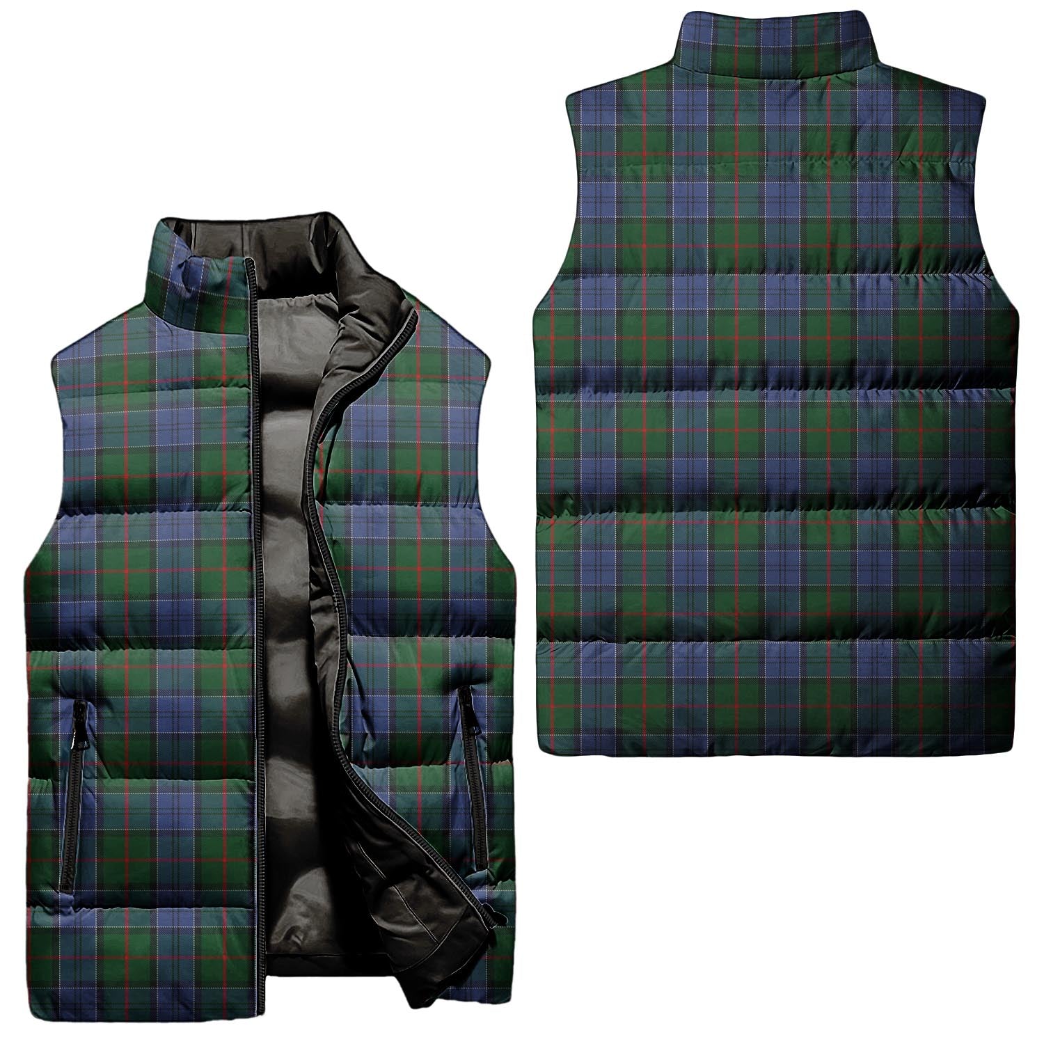 Colquhoun Tartan Sleeveless Puffer Jacket Unisex - Tartanvibesclothing