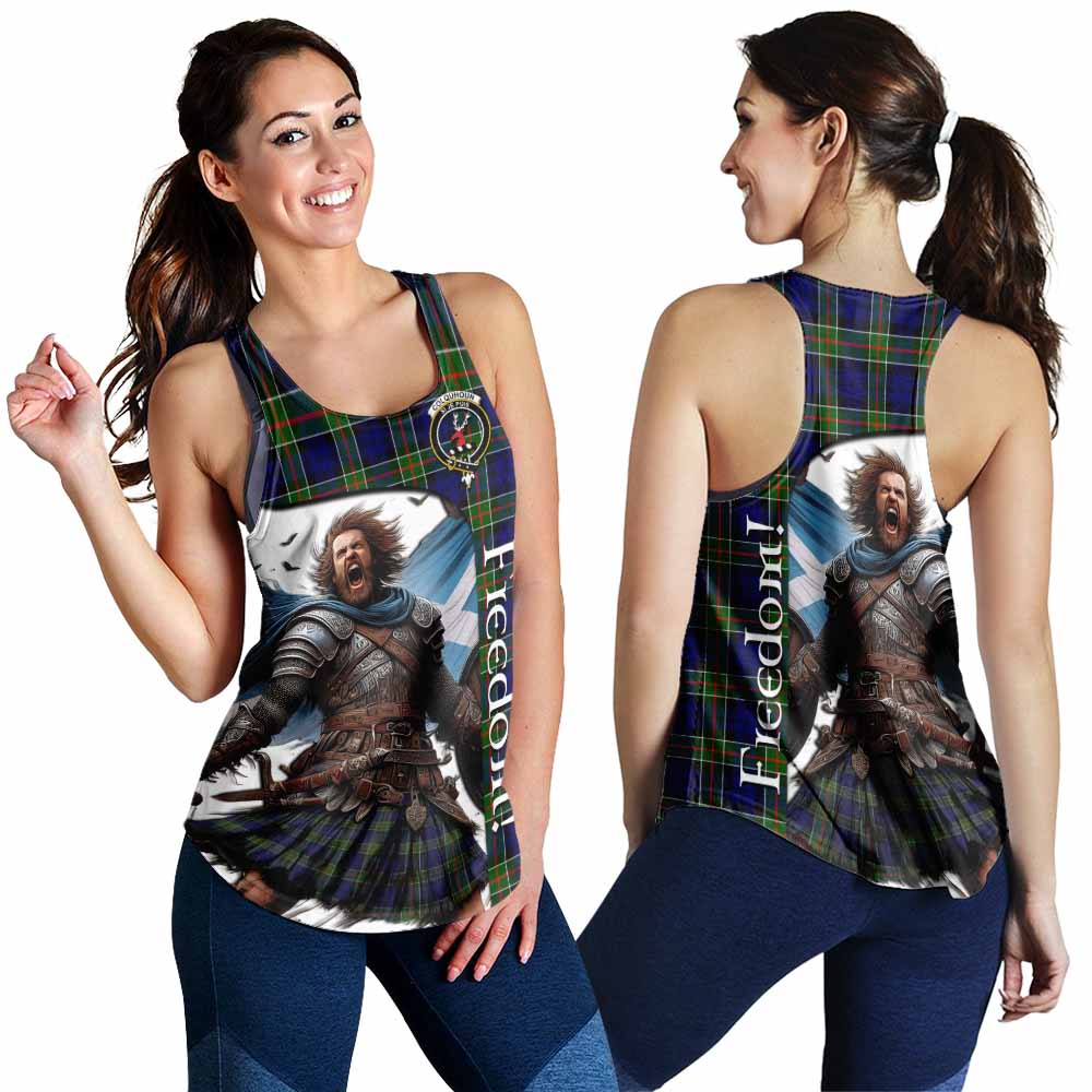 Tartan Vibes Clothing Colquhoun Crest Tartan Women's Racerback Tanks Inspired by the Freedom of Scottish Warrior