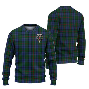 Colquhoun Tartan Ugly Sweater with Family Crest