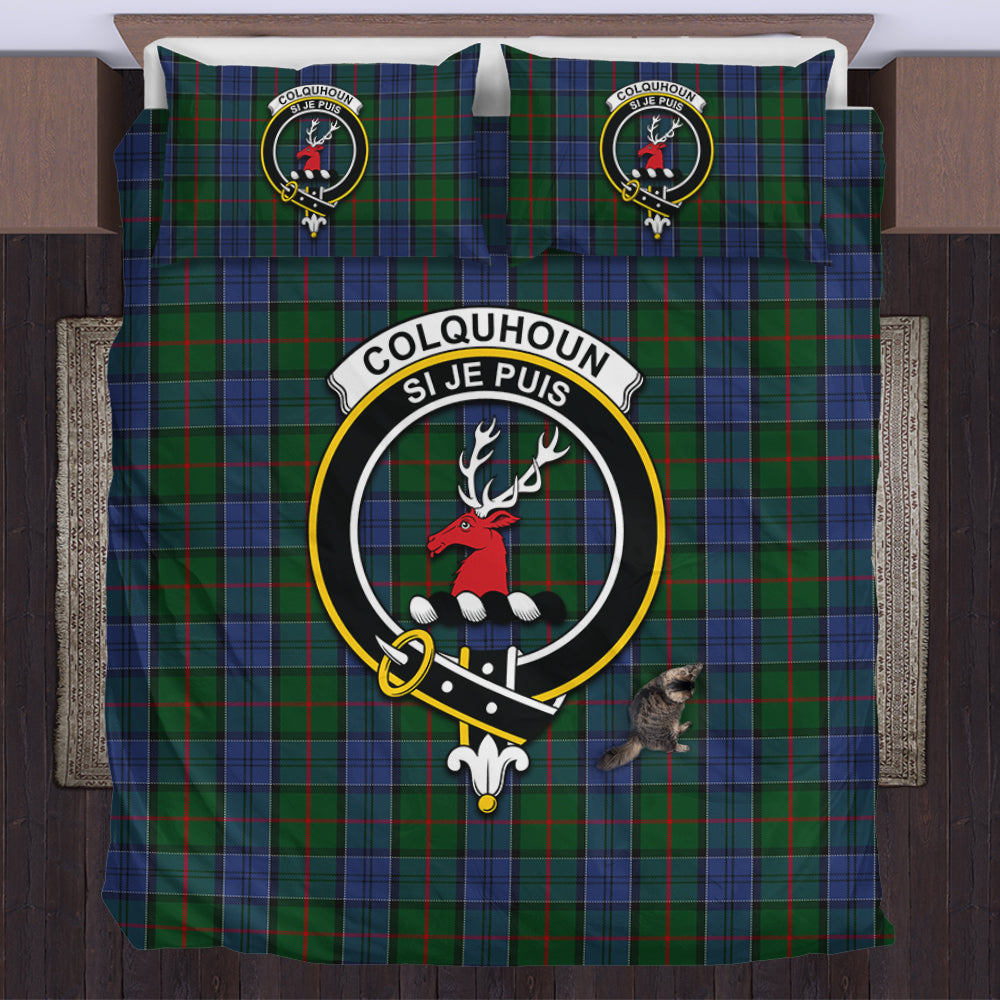 colquhoun-tartan-bedding-set-with-family-crest