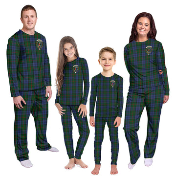 Colquhoun Tartan Pajamas Family Set with Family Crest