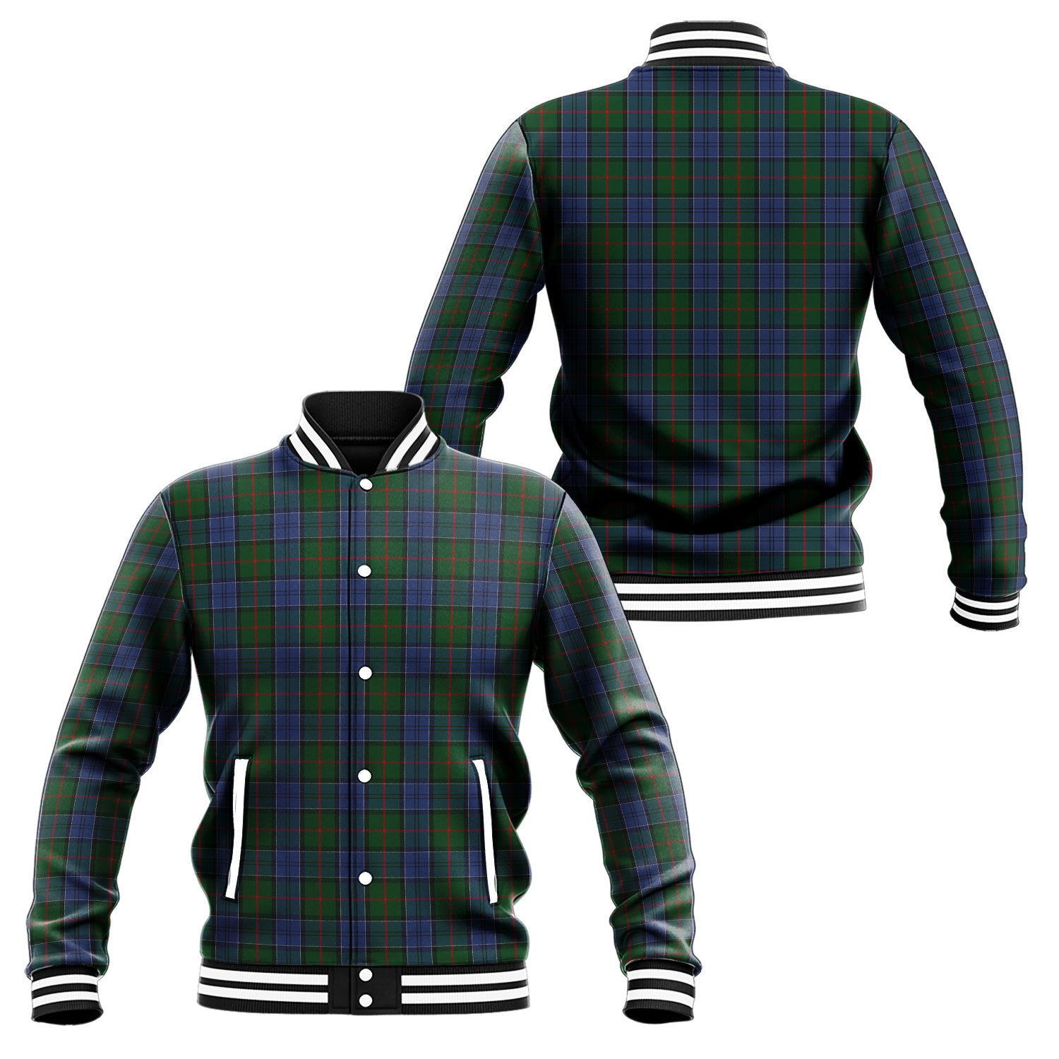 Colquhoun Tartan Baseball Jacket Unisex - Tartan Vibes Clothing