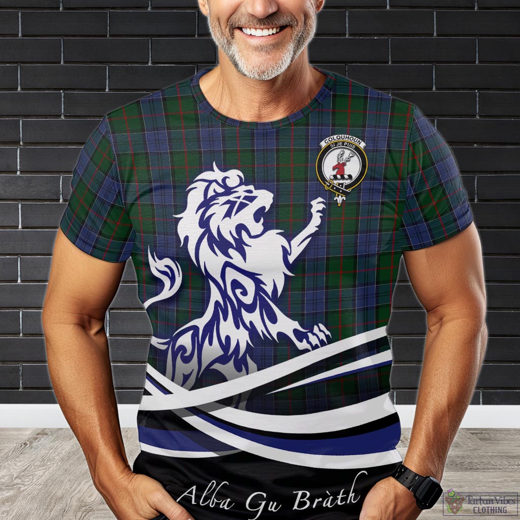 colquhoun-tartan-t-shirt-with-alba-gu-brath-regal-lion-emblem