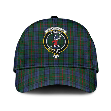 Colquhoun Tartan Classic Cap with Family Crest