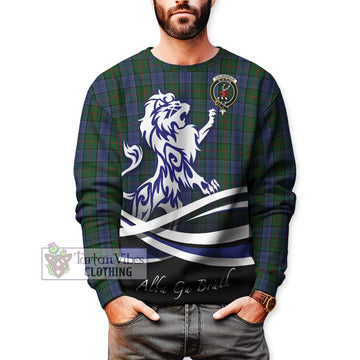 Colquhoun Tartan Sweatshirt with Alba Gu Brath Regal Lion Emblem