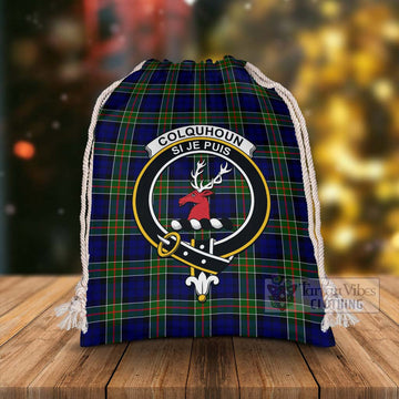 Colquhoun Tartan Christmas Santa's Bag with Family Crest