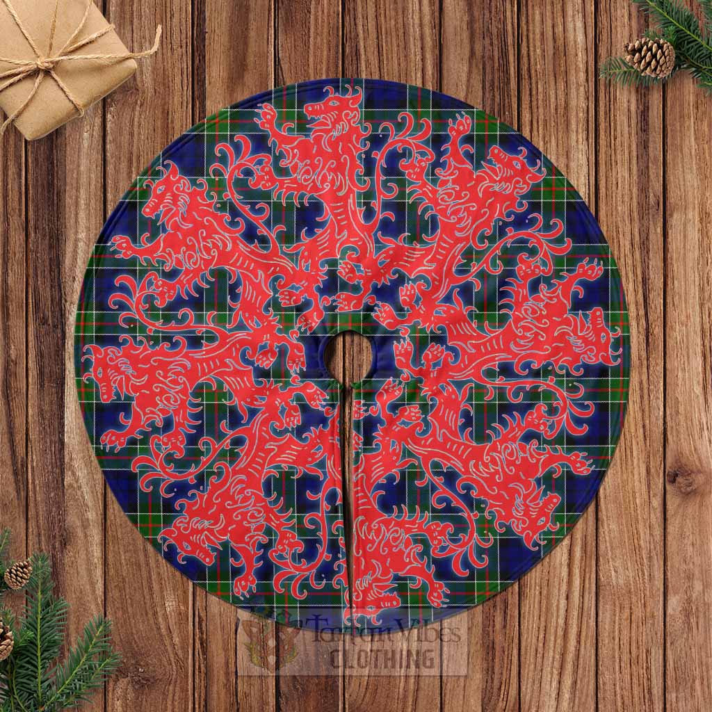 Colquhoun Tartan Christmas Tree Skirt Lion Rampant Style Casual Tree Skirts - Tartan Vibes Clothing