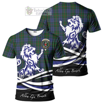 Colquhoun Tartan Cotton T-shirt with Alba Gu Brath Regal Lion Emblem