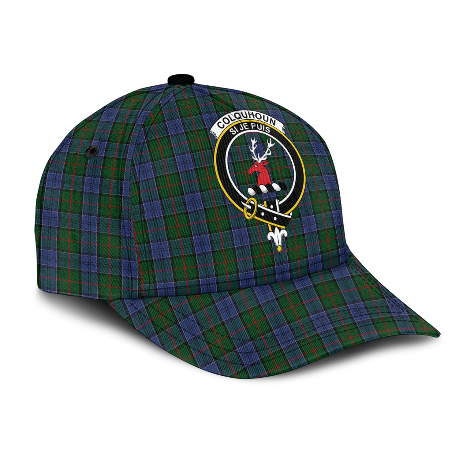 Colquhoun Tartan Classic Cap with Family Crest - Tartan Vibes Clothing