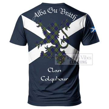 Colquhoun Tartan Lion Rampant T-Shirt Proudly Display Your Heritage with Alba Gu Brath and Clan Name