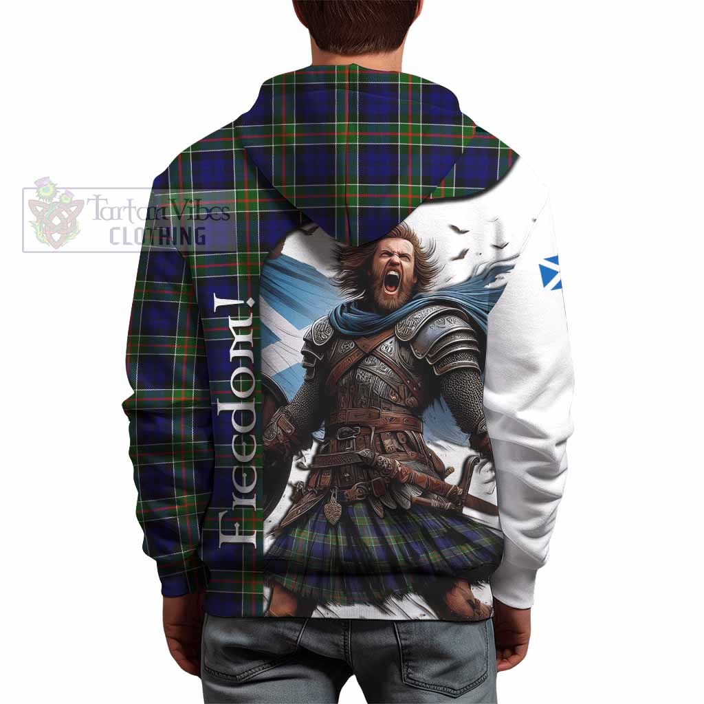 Tartan Vibes Clothing Colquhoun Crest Tartan Hoodie Inspired by the Freedom of Scottish Warrior