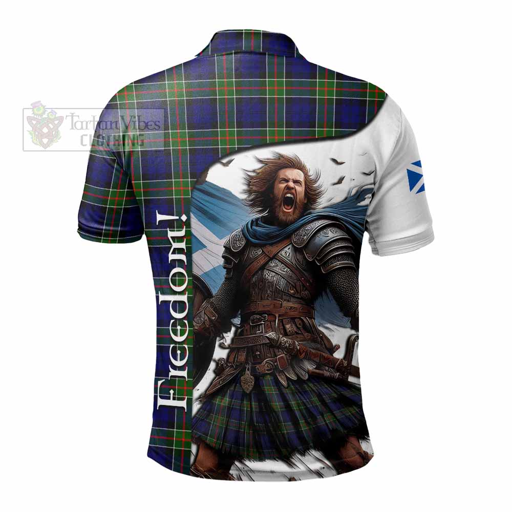 Tartan Vibes Clothing Colquhoun Crest Tartan Polo Shirt Inspired by the Freedom of Scottish Warrior