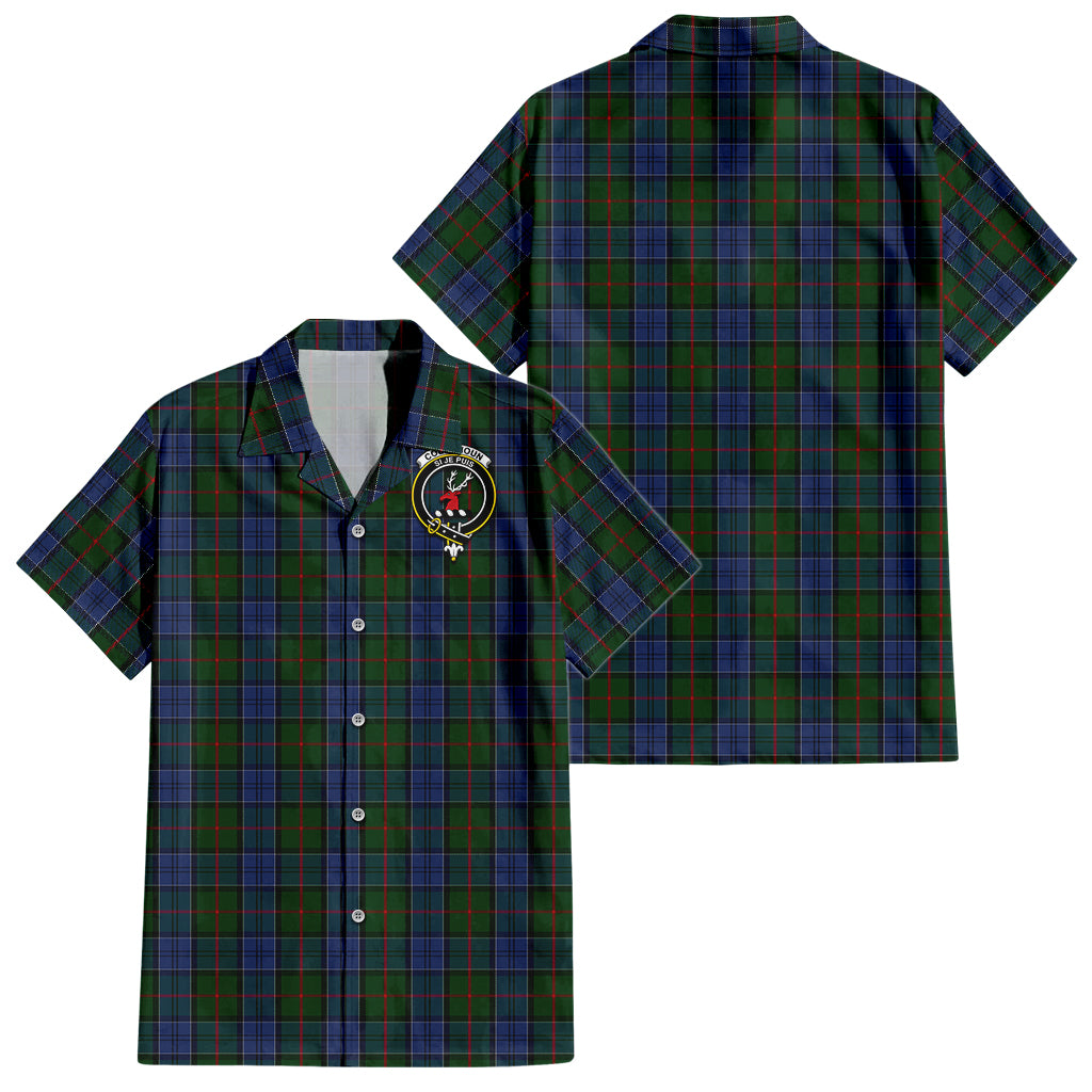 colquhoun-tartan-short-sleeve-button-down-shirt-with-family-crest