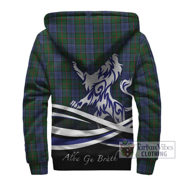 Colquhoun Tartan Sherpa Hoodie with Alba Gu Brath Regal Lion Emblem